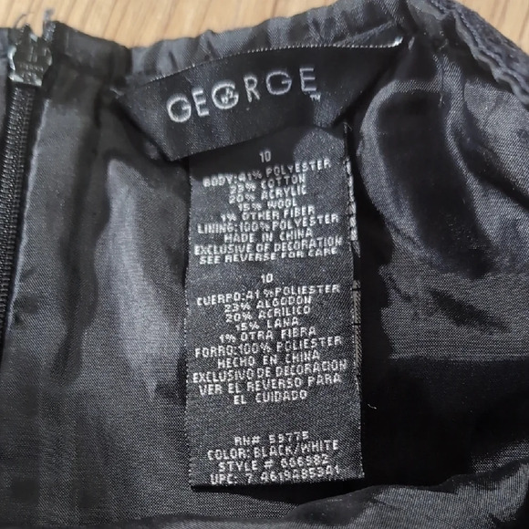 Gray A-Line Ruffled Knee-Length Skirt for Work - Picture 2 of 6